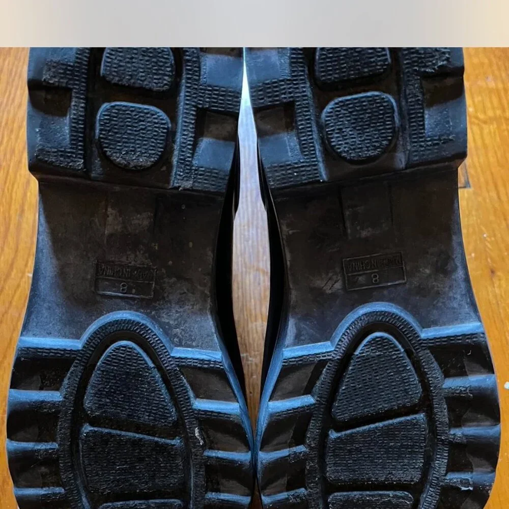 WOMENS NAVY BLUE SAKROOTS RAIN BOOTS OSZE 8 - Picture 2 of 3